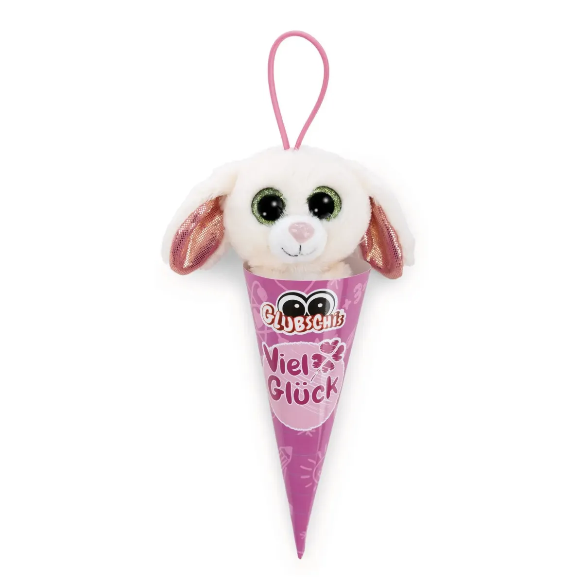 Nici Glubschis Kuscheltier-Schlüsselanhänger mit Loop in Schultüte Hase Chibba