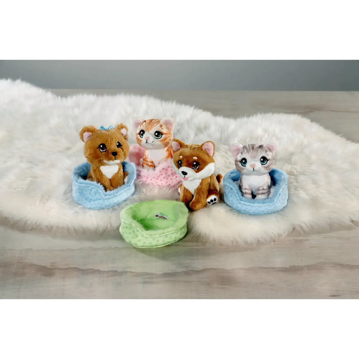 Nici Little Paws Hund Yorkshire Terrier braun ca.12cm blaues Körbchen