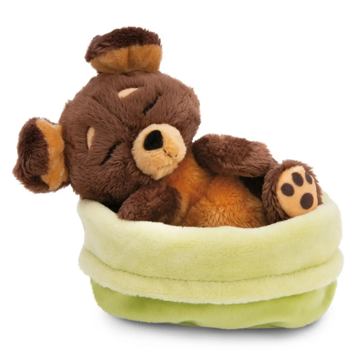 Nici Sleeping Pets Hund braun ca.12cm grünes Körbchen