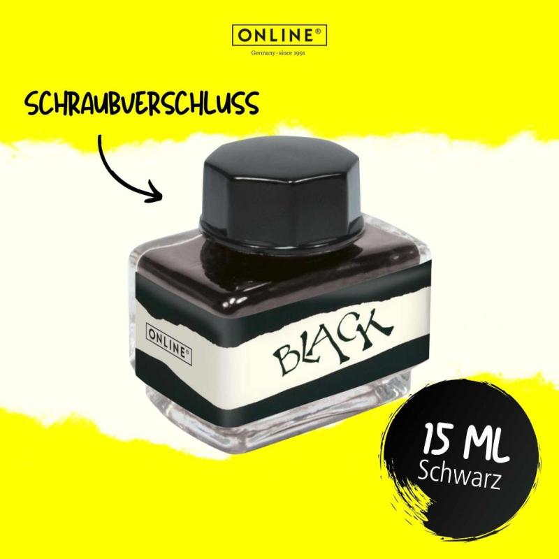 Online Tintenglas 15ml Colour Inspiration black