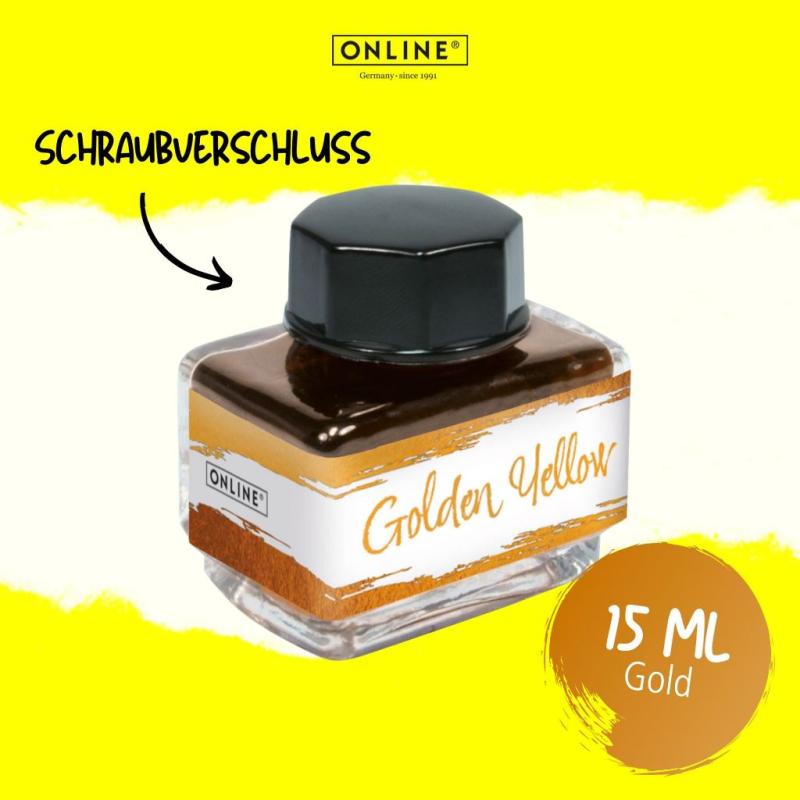 Online Tintenglas 15ml Colour Inspiration golden yellow