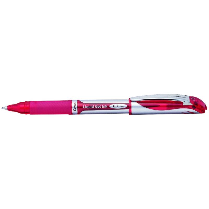 Pentel Tintenroller Liquid Gel EnerGel 0.7 Kappenmodell 0,35mm Metallspitze rot