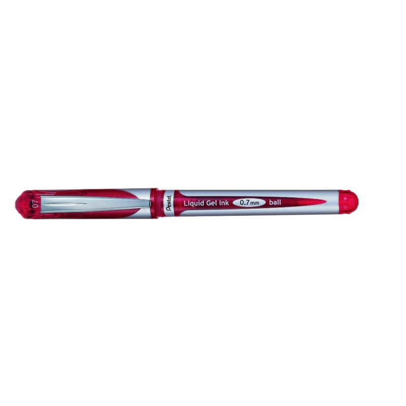 Pentel Tintenroller Liquid Gel EnerGel 0.7 Kappenmodell 0,35mm Metallspitze rot