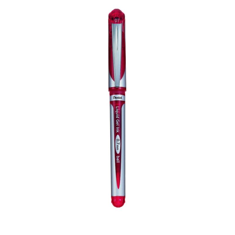 Pentel Tintenroller Liquid Gel EnerGel 0.7 Kappenmodell 0,35mm Metallspitze rot