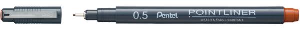 Pentel Pointliner Permanent Fineliner 0.5mm sanguine