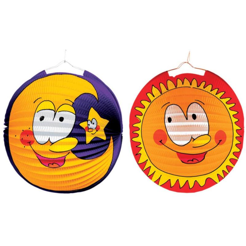 Riethmüller Lampion Sonne und Mond 2 Designs sortiert