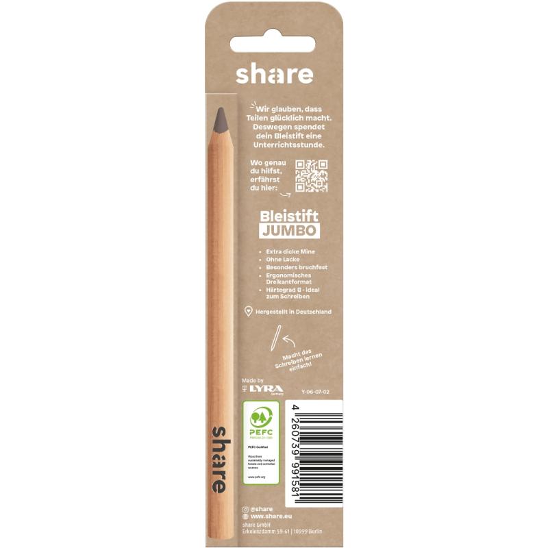 share Jumbo Bleistift B natur