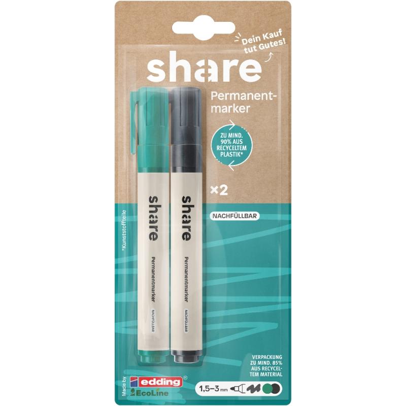 share 2 Permanent Marker schwarz/grün