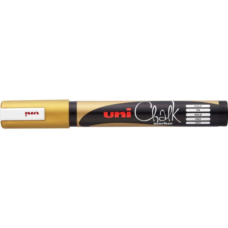 UniBall Uni Chalk PWE5M Kreidemarker gold