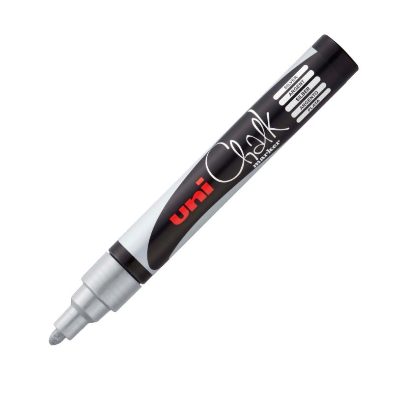 UniBall Uni Chalk PWE5M Kreidemarker silber