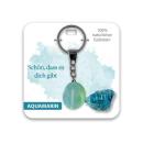BB Edelstein Schlüsselanhänger Schön, dass es dich gibt Aquamarin