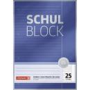 Brunnen Schulblock A4 Premium 50 Blatt liniert mit Rand Lineatur 25