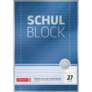 Brunnen Schulblock A4 Premium 50 Blatt liniert mit Randlinie Lineatur 27