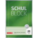 Brunnen Schulblock A4 Premium 50 Blatt unliniert mit Randlinie Lineatur 24
