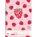 Brunnen Zeichenblock A3 20 Blatt Fruity Love